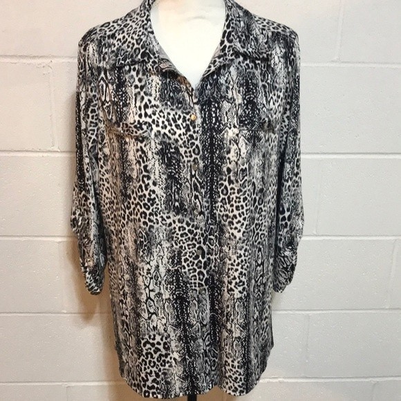 Always Indigo Blouse Sz 1X - Picture 1 of 8